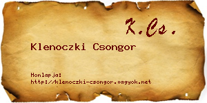 Klenoczki Csongor névjegykártya