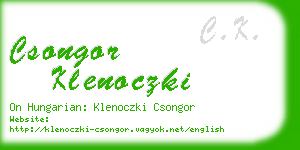 csongor klenoczki business card